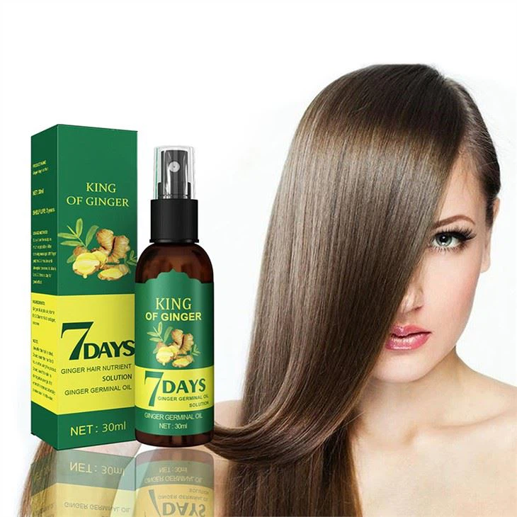 Bylinný zázvorový olej v spreji na rast vlasov