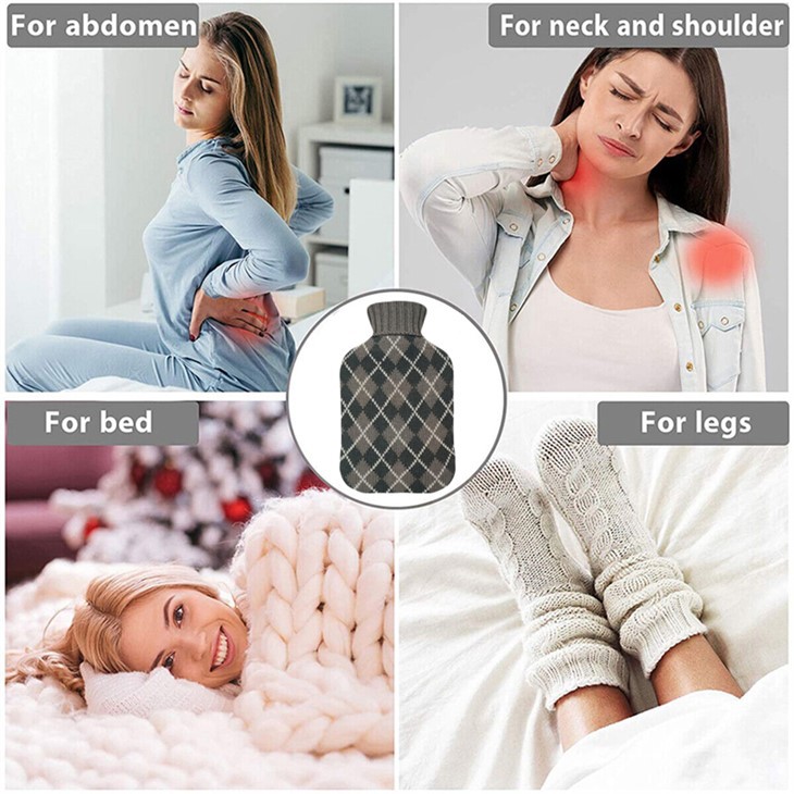 hot and cold water bottle knitted covers