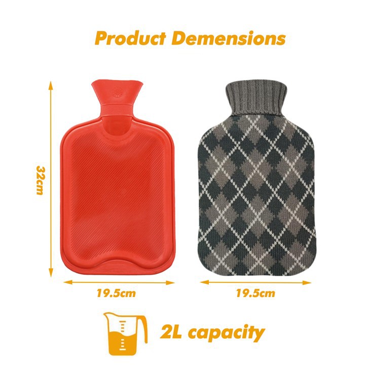 hot and cold water bottle knitted covers
